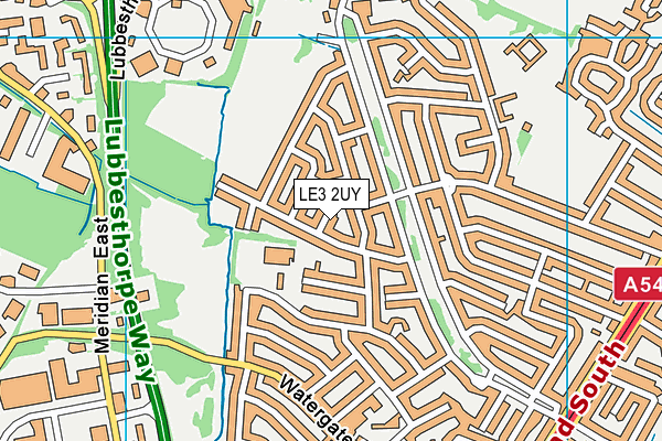 LE3 2UY map - OS VectorMap District (Ordnance Survey)