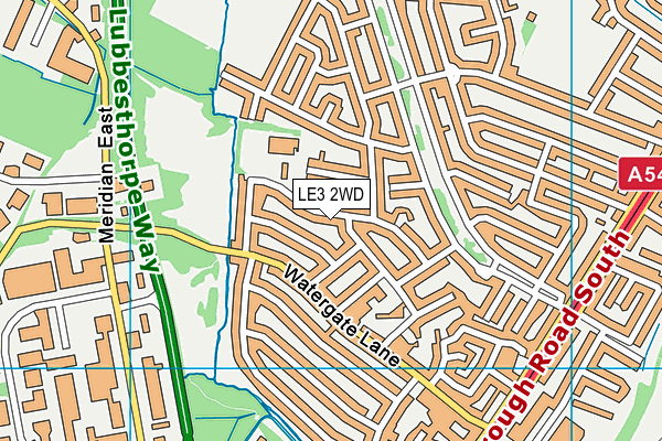 LE3 2WD map - OS VectorMap District (Ordnance Survey)