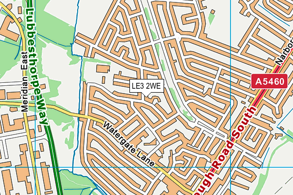 LE3 2WE map - OS VectorMap District (Ordnance Survey)