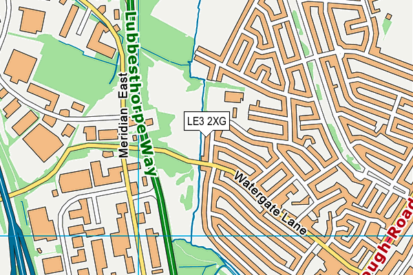 LE3 2XG map - OS VectorMap District (Ordnance Survey)