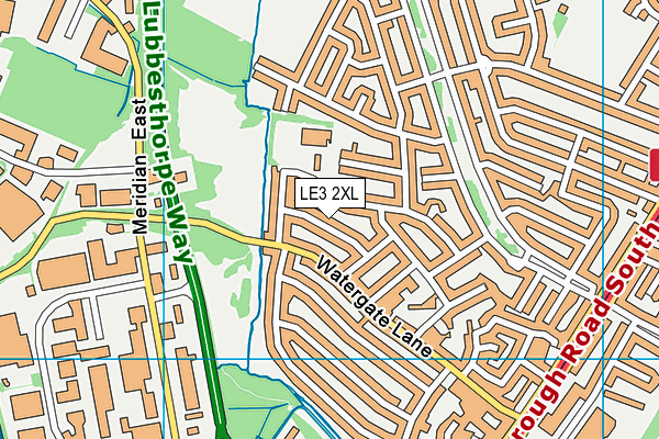 LE3 2XL map - OS VectorMap District (Ordnance Survey)