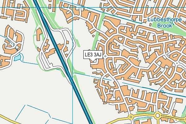 LE3 3AJ map - OS VectorMap District (Ordnance Survey)