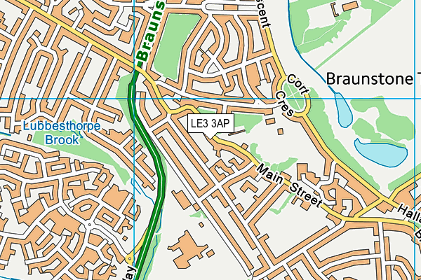 LE3 3AP map - OS VectorMap District (Ordnance Survey)