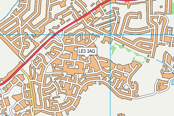 LE3 3AQ map - OS VectorMap District (Ordnance Survey)