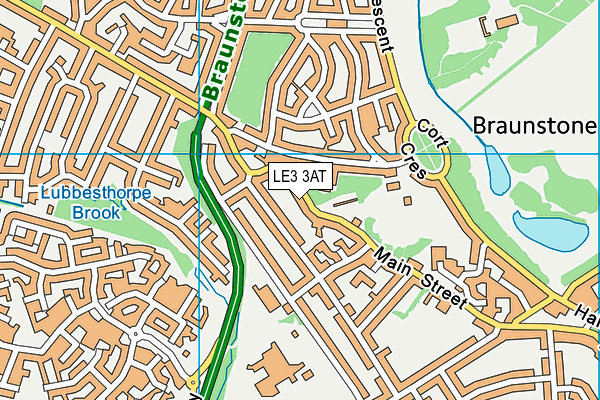 LE3 3AT map - OS VectorMap District (Ordnance Survey)