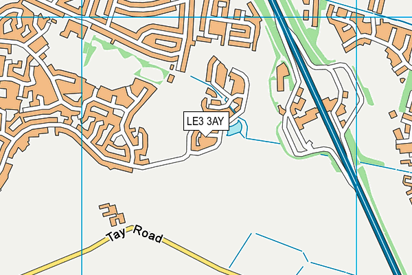 LE3 3AY map - OS VectorMap District (Ordnance Survey)