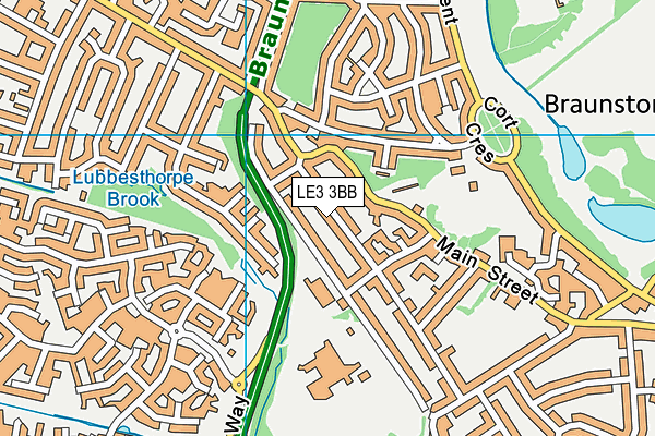 LE3 3BB map - OS VectorMap District (Ordnance Survey)