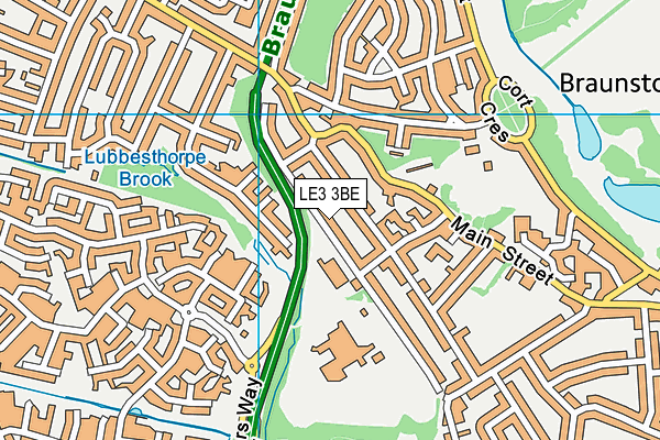 LE3 3BE map - OS VectorMap District (Ordnance Survey)