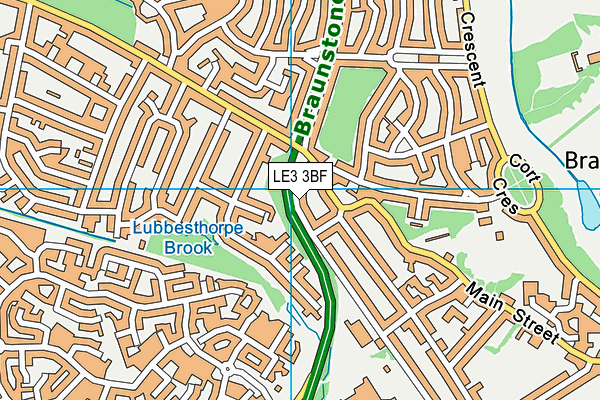 LE3 3BF map - OS VectorMap District (Ordnance Survey)