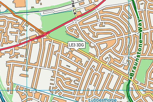 LE3 3DG map - OS VectorMap District (Ordnance Survey)