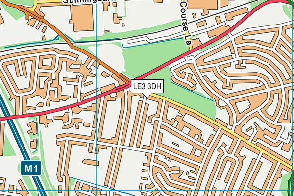 LE3 3DH map - OS VectorMap District (Ordnance Survey)