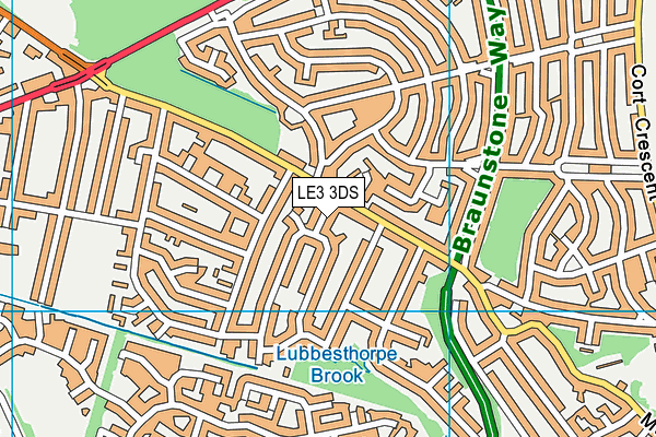 LE3 3DS map - OS VectorMap District (Ordnance Survey)