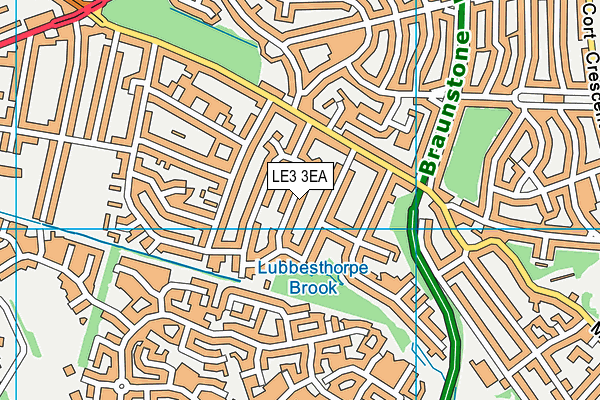 LE3 3EA map - OS VectorMap District (Ordnance Survey)