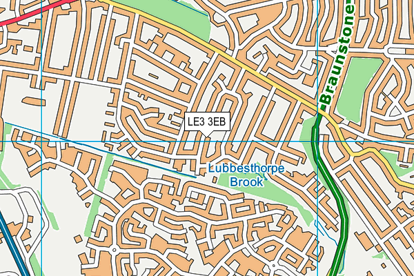 LE3 3EB map - OS VectorMap District (Ordnance Survey)