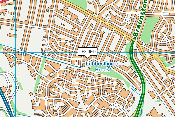 LE3 3ED map - OS VectorMap District (Ordnance Survey)