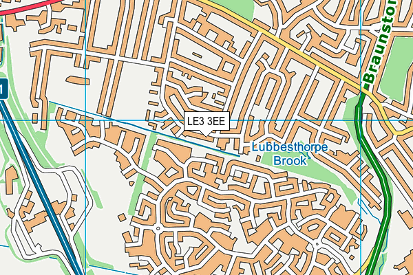 LE3 3EE map - OS VectorMap District (Ordnance Survey)
