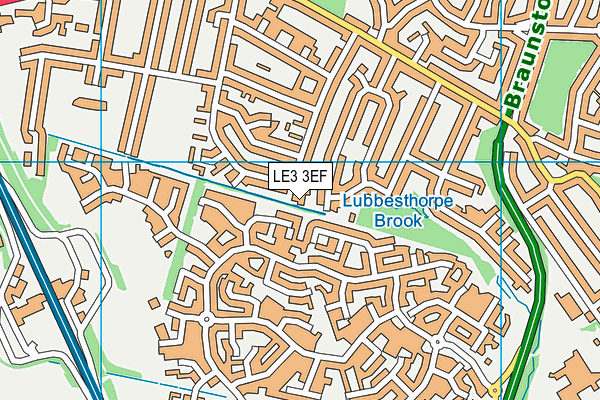 LE3 3EF map - OS VectorMap District (Ordnance Survey)
