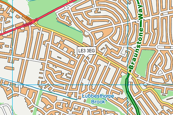 LE3 3EG map - OS VectorMap District (Ordnance Survey)