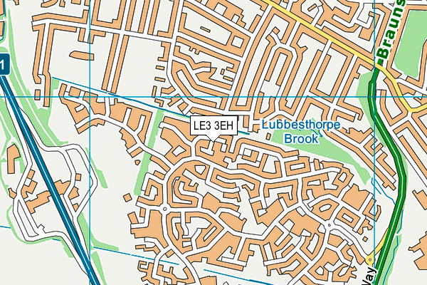 LE3 3EH map - OS VectorMap District (Ordnance Survey)