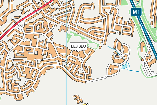 LE3 3EU map - OS VectorMap District (Ordnance Survey)