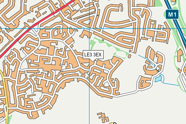LE3 3EX map - OS VectorMap District (Ordnance Survey)