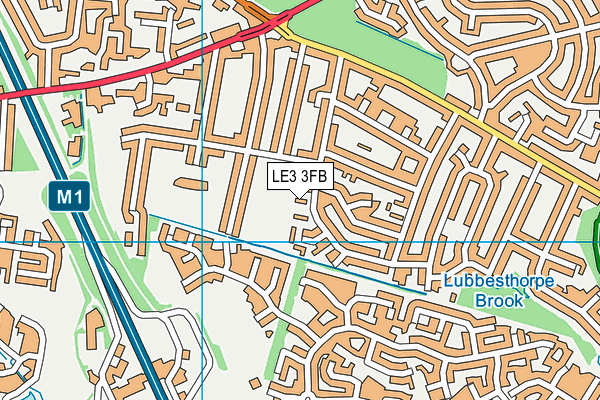 LE3 3FB map - OS VectorMap District (Ordnance Survey)