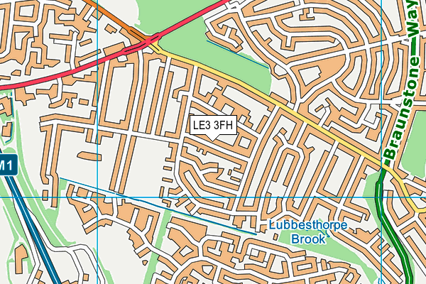 LE3 3FH map - OS VectorMap District (Ordnance Survey)