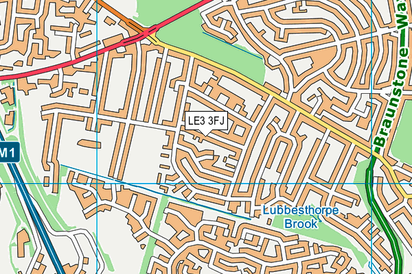 LE3 3FJ map - OS VectorMap District (Ordnance Survey)