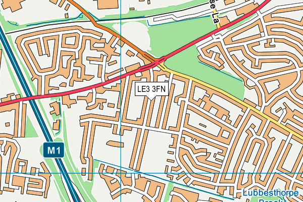 LE3 3FN map - OS VectorMap District (Ordnance Survey)