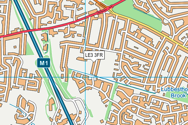 LE3 3FR map - OS VectorMap District (Ordnance Survey)