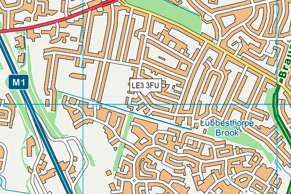 LE3 3FU map - OS VectorMap District (Ordnance Survey)