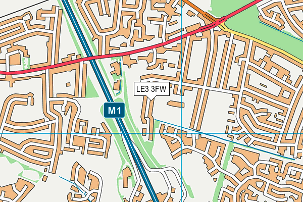 LE3 3FW map - OS VectorMap District (Ordnance Survey)