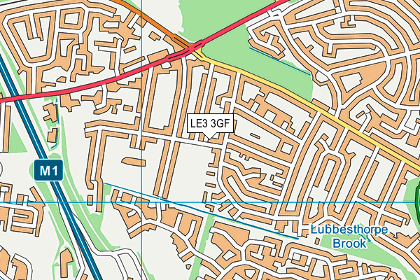LE3 3GF map - OS VectorMap District (Ordnance Survey)