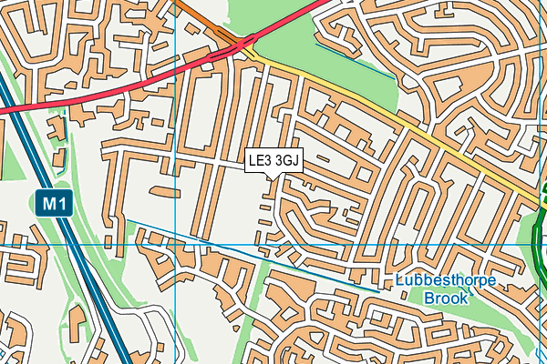 LE3 3GJ map - OS VectorMap District (Ordnance Survey)