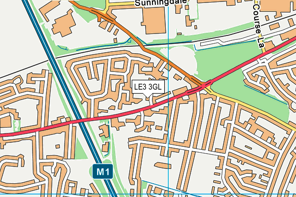LE3 3GL map - OS VectorMap District (Ordnance Survey)