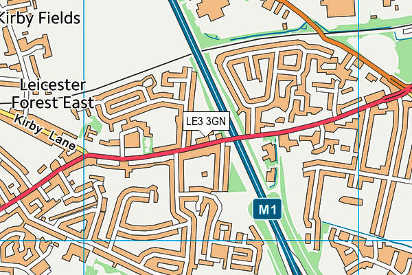 LE3 3GN map - OS VectorMap District (Ordnance Survey)