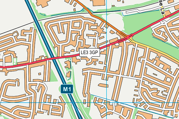 LE3 3GP map - OS VectorMap District (Ordnance Survey)