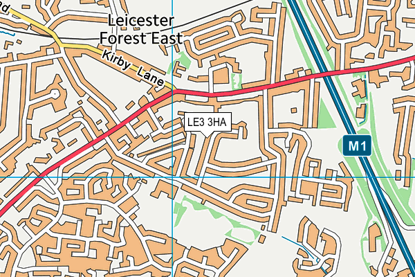 LE3 3HA map - OS VectorMap District (Ordnance Survey)