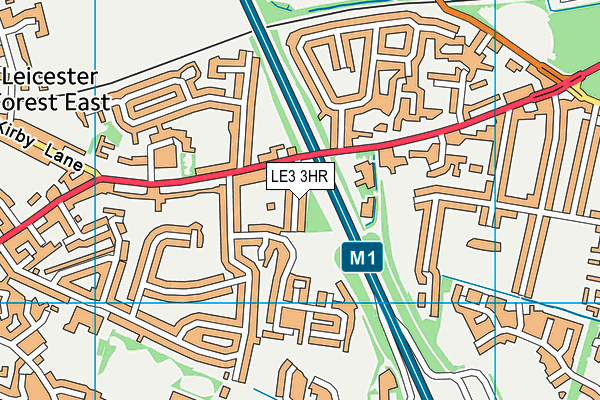 LE3 3HR map - OS VectorMap District (Ordnance Survey)