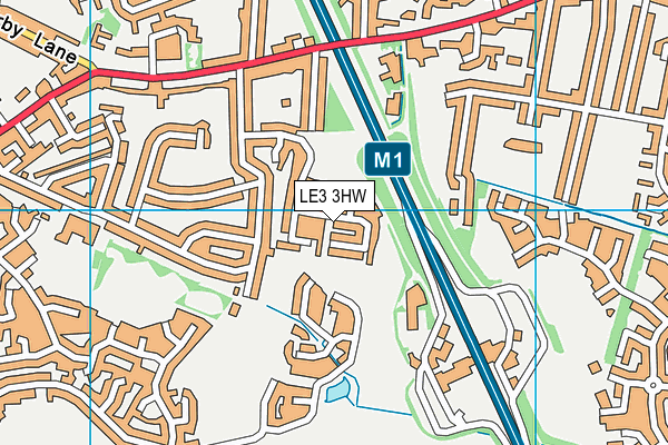 LE3 3HW map - OS VectorMap District (Ordnance Survey)