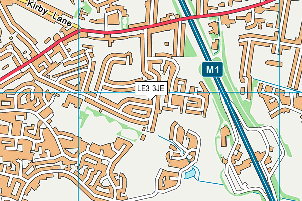 LE3 3JE map - OS VectorMap District (Ordnance Survey)