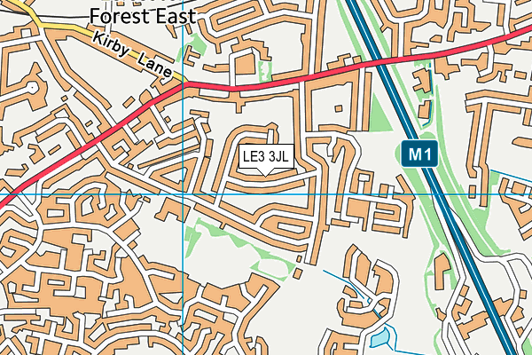 LE3 3JL map - OS VectorMap District (Ordnance Survey)