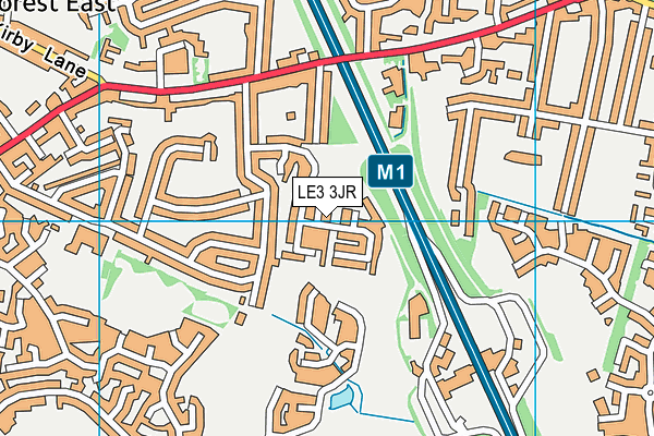 LE3 3JR map - OS VectorMap District (Ordnance Survey)
