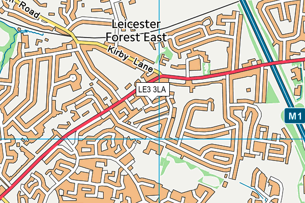 LE3 3LA map - OS VectorMap District (Ordnance Survey)