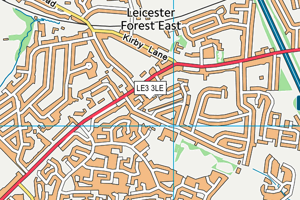 LE3 3LE map - OS VectorMap District (Ordnance Survey)