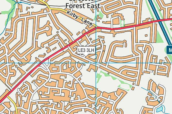 LE3 3LH map - OS VectorMap District (Ordnance Survey)