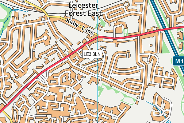 LE3 3LN map - OS VectorMap District (Ordnance Survey)