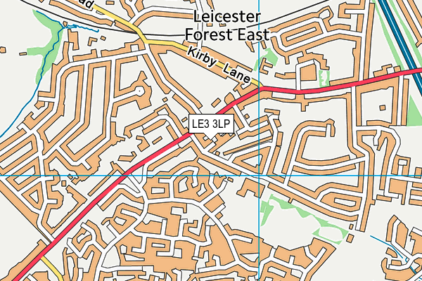 LE3 3LP map - OS VectorMap District (Ordnance Survey)