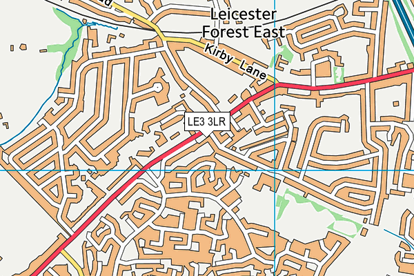 LE3 3LR map - OS VectorMap District (Ordnance Survey)