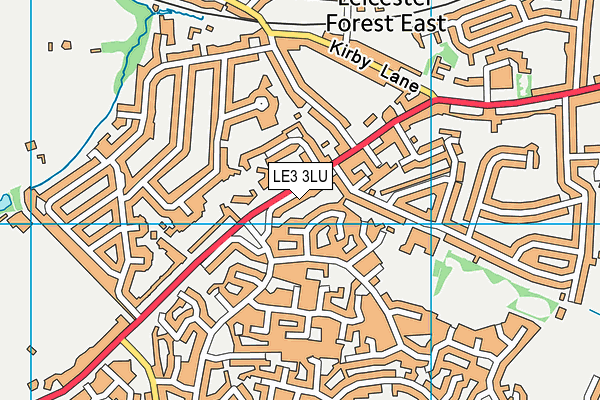 LE3 3LU map - OS VectorMap District (Ordnance Survey)